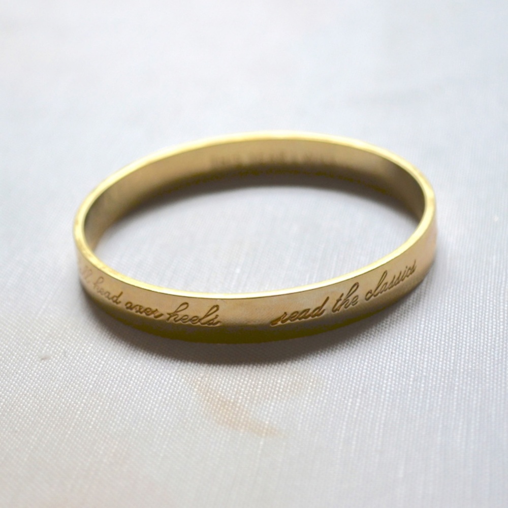 Kate Spade Idiom This Year I Will Gold Bangle
